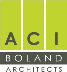 Green and Grey logo with the words "ACI Boland Architects".